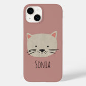 Cute Whimsical Cat Face Case-Mate iPhone Case (Achterkant)