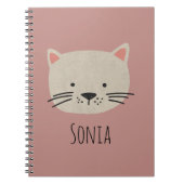 Cute Whimsical Cat Face Notitieboek (Voorkant)