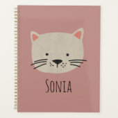 Cute Whimsical Cat Face Planner (Voorkant)