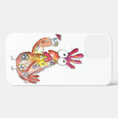 Cute Whimsical Chicken met Tropische Drink Case-Mate iPhone Case (Achterkant (horizontaal))