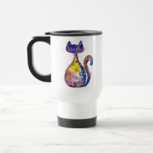 Cute Whimsical Colorful Cat
