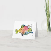 Cute Whimsical Colorful Fish Kaart (Voorkant)