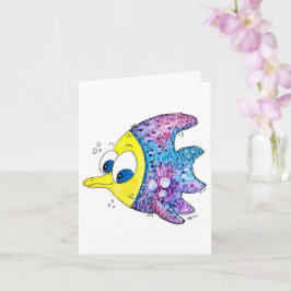 Cute Whimsical Colorful Fish Kaart
