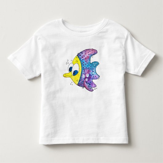 Cute Whimsical Colorful Fish Kinder Shirts (Voorkant)