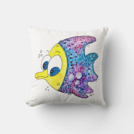 Cute Whimsical Colorful Fish Kussen