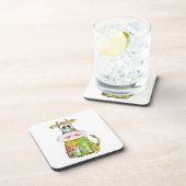 Cute Whimsical Colorful Koe Bier Onderzetter (Rechterzijde)