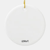 Cute Whimsical Colorful Koe Keramisch Ornament (Achterkant)