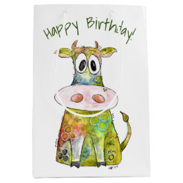 Cute Whimsical Colorful Koe Medium Cadeauzakje