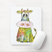 Cute Whimsical Colorful Koe Muismat (Met muis)