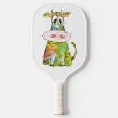 Cute Whimsical Colorful Koe Pickleball Paddle (Voorkant)