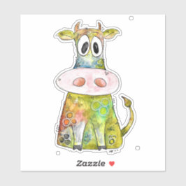 Cute Whimsical Colorful Koe Sticker