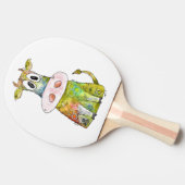 Cute Whimsical Colorful Koe Tafeltennisbatje (Zijkant)