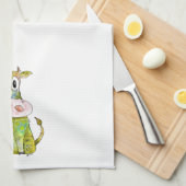 Cute Whimsical Colorful Koe Theedoek (Quarter Fold)