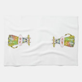 Cute Whimsical Colorful Koe Theedoek (Horizontaal)