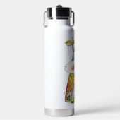 Cute Whimsical Colorful Koe Waterfles (Voorkant)