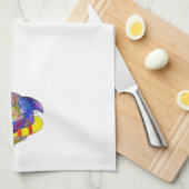 Cute Whimsical Colorful Shark in Float Theedoek (Quarter Fold)