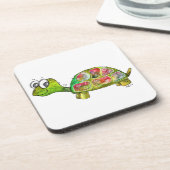 Cute Whimsical Colorful Turtle Bier Onderzetter (Linkerzijde)