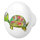 Cute Whimsical Colorful Turtle Ceramic Knob. Keramische Knop (Rechts)