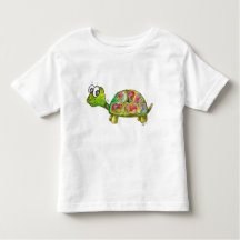 Cute Whimsical Colorful Turtle