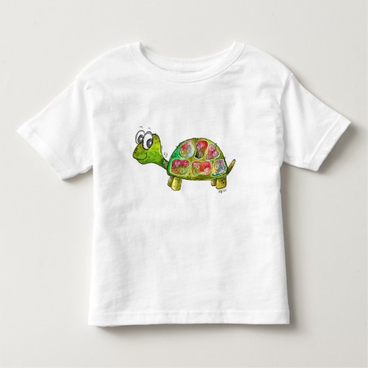 Cute Whimsical Colorful Turtle Kinder Shirts (Voorkant)