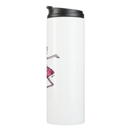 Cute Whimsical Dancing Cat Thermosbeker (Geroteerd rechts)