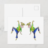 Cute Whimsical Dancing Koe Briefkaart (Voorkant / Achterkant)