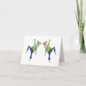 Cute Whimsical Dancing Koe Kaart (Voorkant)