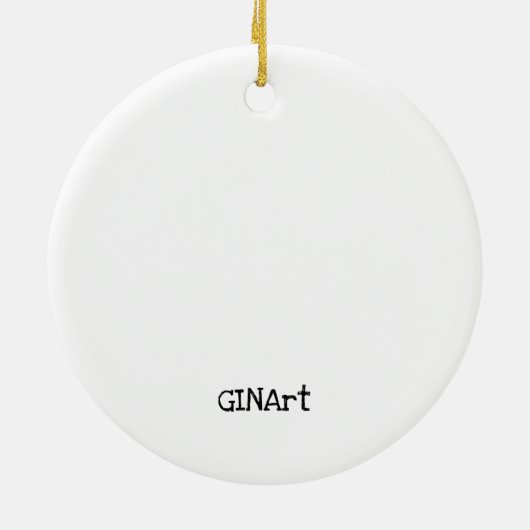 Cute Whimsical Dancing Koe Keramisch Ornament (Achterkant)