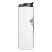 Cute Whimsical Dancing Koe Thermosbeker (Gedraaid links)