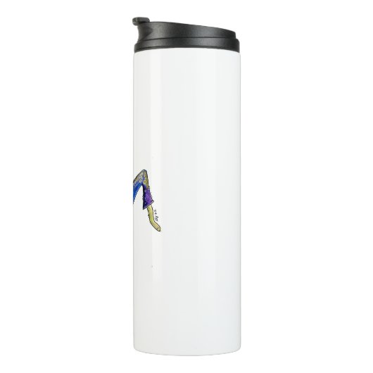 Cute Whimsical Dancing Koe Thermosbeker (Geroteerd rechts)