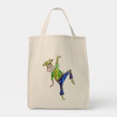 Cute Whimsical Dancing Koe Tote Bag (Achterkant)