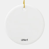 Cute Whimsical Dancing Pig Keramisch Ornament (Achterkant)