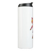 Cute Whimsical Dancing Pig Thermosbeker (Gedraaid links)