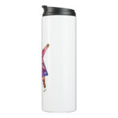 Cute Whimsical Dancing Pig Thermosbeker (Geroteerd rechts)