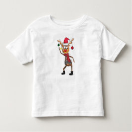 Cute Whimsical Dansende Kerstman Deer Kinder Shirts