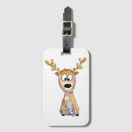 Cute Whimsical Deer Bagagelabel