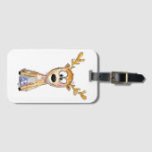 Cute Whimsical Deer Bagagelabel (Voorkant (horizontaal))
