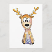 Cute Whimsical Deer Briefkaart (Voorkant)