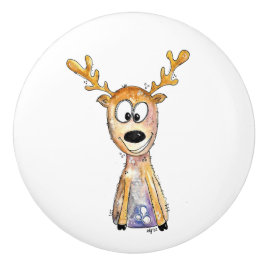 Cute Whimsical Deer Keramische Knop