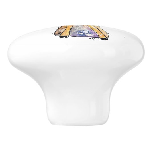 Cute Whimsical Deer Keramische Knop (Zijkant)