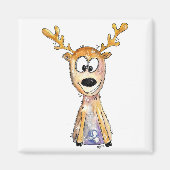 Cute Whimsical Deer Magneet (Voorkant)