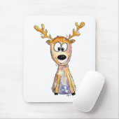 Cute Whimsical Deer Muismat (Met muis)