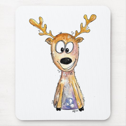 Cute Whimsical Deer Muismat (Voorkant)