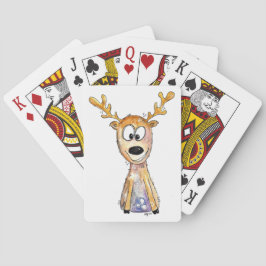 Cute Whimsical Deer Pokerkaarten