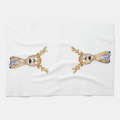 Cute Whimsical Deer Theedoek (Horizontaal)