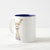 Cute Whimsical Deer Tweekleurige Koffiemok (Voorkant links)