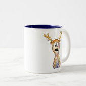 Cute Whimsical Deer Tweekleurige Koffiemok (Voorkant rechts)