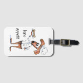 Cute Whimsical Dog Chef Bagagelabel (Voorkant (horizontaal))