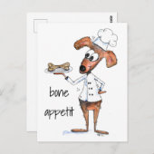 Cute Whimsical Dog Chef Briefkaart (Voorkant / Achterkant)