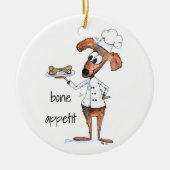 Cute Whimsical Dog Chef Keramisch Ornament (Voorkant)